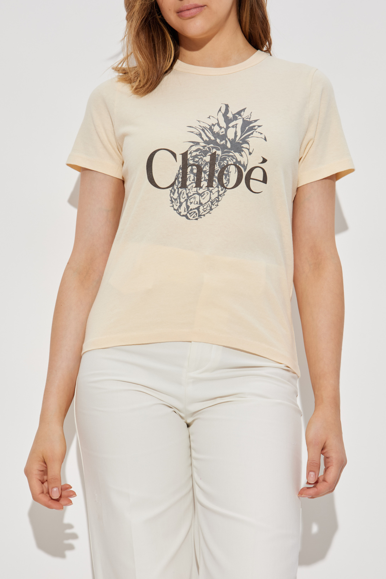 Tシャツ・カットソー Chloe TSHIRT (CH25AJH01174) CHLOÉ Printed cotton-jersey T-shirt | NET-A-PORTER